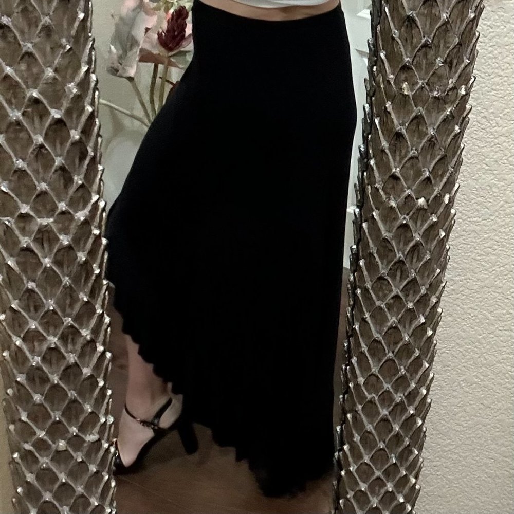 Bailey 44 Black Multi-Level Wrap Ruffle Skirt - image 6